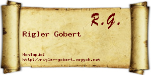 Rigler Gobert névjegykártya